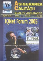 Asigurarea Calităţii – Quality Assurance, Vol. XI, Issue 42, April-June 2005