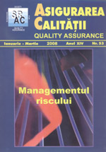 Asigurarea Calităţii – Quality Assurance, Vol. XIV, Issue 53, January-March 2008