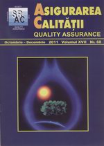 Asigurarea Calităţii – Quality Assurance, Vol. XVII, Issue 68, October-December 2011